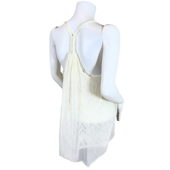 Miss Me Double Layer Lace Sequin Cream Top SZ M $89 - Picture 7 of 11